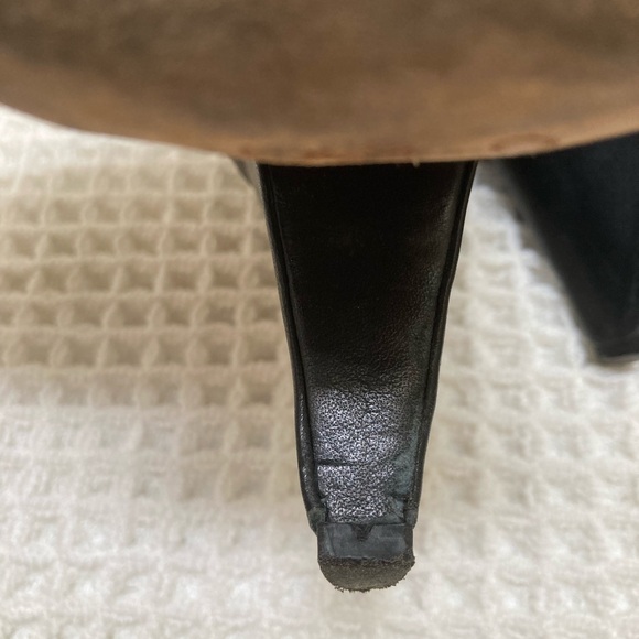 IRO black leather and suede ankle boots - Picture 9 of 10